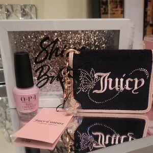 Juicy Couture & OPI Polish Pack. Black and Pink Wallet W Bling! Both BN.